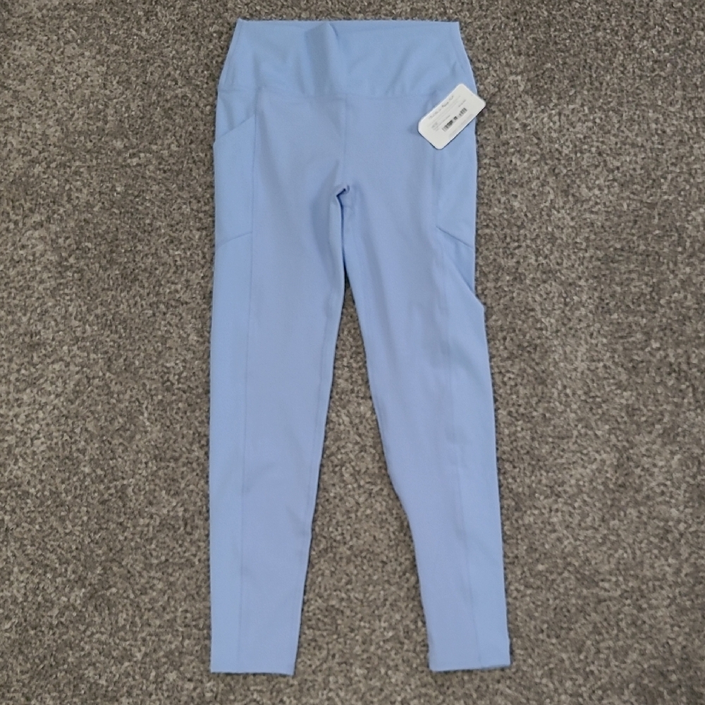 Zenana Blue High-Waisted Leggings
